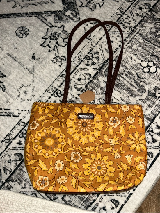 Longaberger Handbags - Longaberger Yellow Floral Shoulder Tote